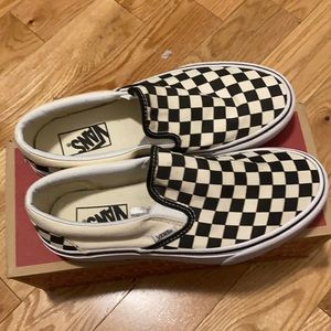 Platform checkered vans